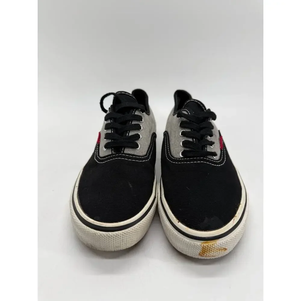 Levi’s Men’s Size 8 Black Gray Canvas Lace Up Low Top Sneakers 51672207A